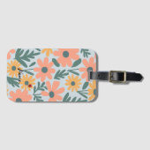 Kinder Niedlich Ladybug Polka dot Daisy Blume Patt Gepäckanhänger (Vorderseite (Horizontal))