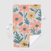 Kinder Niedlich Ladybug Polka dot Daisy Blume Patt Golfhandtuch (Insitu)