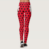 Kinder Niedlich Ladybug Polka dot Daisy Blume Patt Leggings (Rückseite)