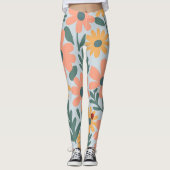 Kinder Niedlich Ladybug Polka dot Daisy Blume Patt Leggings (Vorderseite)