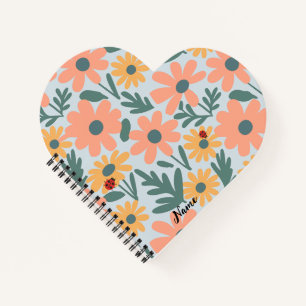 Kinder Niedlich Ladybug Polka dot Daisy Blume Patt Notizblock