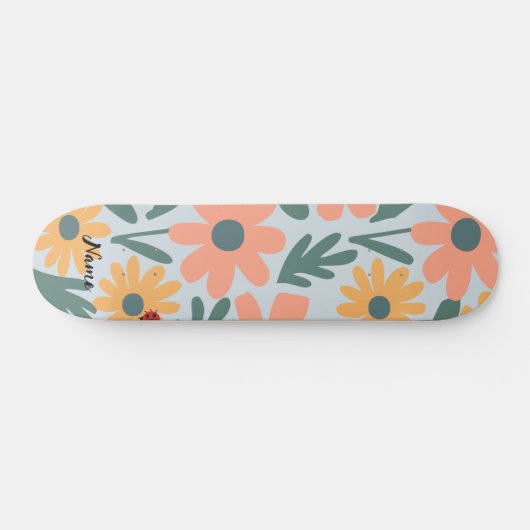 Kinder Niedlich Ladybug Polka dot Daisy Blume Patt Skateboard (Horizontal)