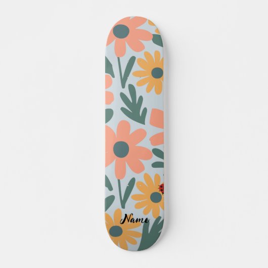 Kinder Niedlich Ladybug Polka dot Daisy Blume Patt Skateboard (Vorne)