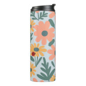 Kinder Niedlich Ladybug Polka dot Daisy Blume Patt Thermosbecher (Nach links gedreht)