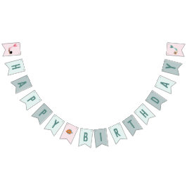 Kinder Niedlich Meerjungfrauen Geburtstag Wimpelkette