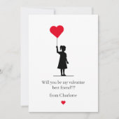 Kinder niedlich moderne, einfache Kleinvalentiere Feiertagskarte (Vorderseite)