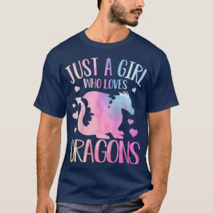 Kinder Niedlich nur ein Mädchen, das Lieben Dragon T-Shirt
