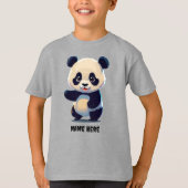 Kinder Niedlich Panda Bear Nature Animal Cartoon G T-Shirt (Vorderseite)