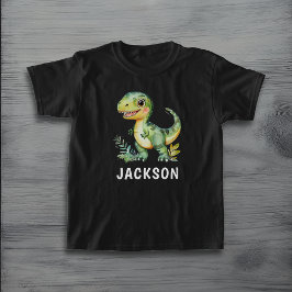 Kinder Niedlich Personalisierter Dinosaurier T-Shirt