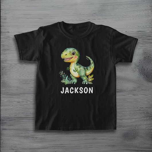 Kinder Niedlich Personalisierter Dinosaurier T-Shirt