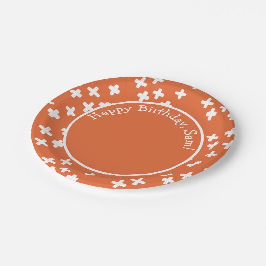 Kinder Niedlich Plus signieren Mathematik Cross Or Pappteller (Schrägansicht)