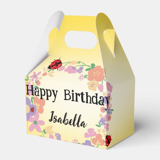 Kinder Niedlich Polka dot Ladybug Frühjahrswoche B Geschenkschachtel (Vorderseite)