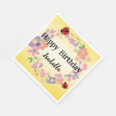 Kinder Niedlich Polka dot Ladybug Frühjahrswoche B Serviette (Ecke)