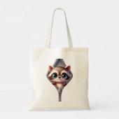 Kinder Niedlich Raccoon Tote Bag Tragetasche (Rückseite)