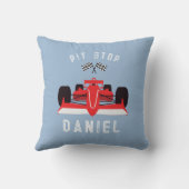 Kinder Niedlich Racing Car Blue Kissen (Rückseite)