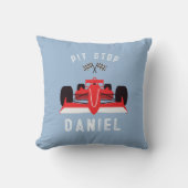 Kinder Niedlich Racing Car Blue Kissen (Vorderseite)