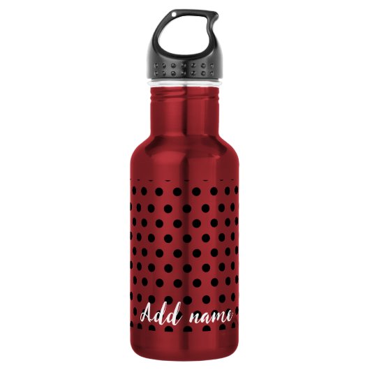 Kinder Niedlich Red Ladybug Polka dot Party Patter Edelstahlflasche (Vorderseite)
