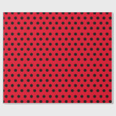 Kinder Niedlich Red Ladybug Polka dot Party Patter Geschenkpapier (Flach)