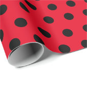 Kinder Niedlich Red Ladybug Polka dot Party Patter Geschenkpapier (Rolleneckpunkt)