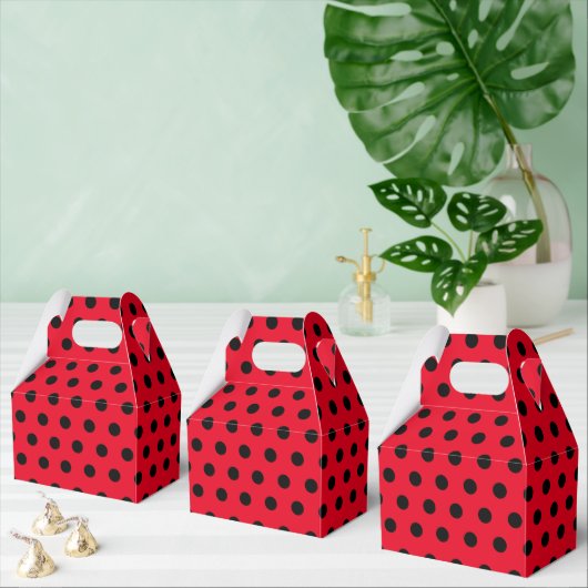 Kinder Niedlich Red Ladybug Polka dot Party Patter Geschenkschachtel (Zahlreiche)