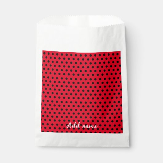 Kinder Niedlich Red Ladybug Polka dot Party Patter Geschenktütchen (Vorderseite)