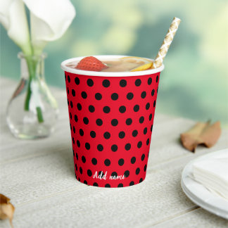 Kinder Niedlich Red Ladybug Polka dot Party Patter Pappbecher