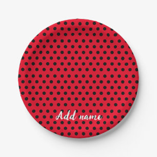 Kinder Niedlich Red Ladybug Polka dot Party Patter Pappteller