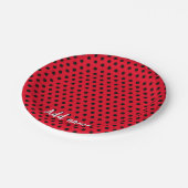 Kinder Niedlich Red Ladybug Polka dot Party Patter Pappteller (Schrägansicht)