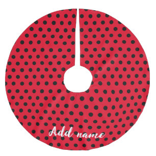 Kinder Niedlich Red Ladybug Polka dot Party Patter Polyester Weihnachtsbaumdecke