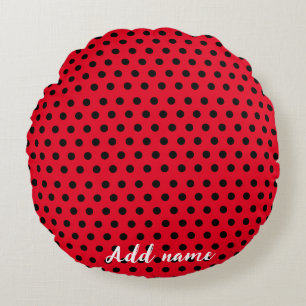 Kinder Niedlich Red Ladybug Polka dot Party Patter Rundes Kissen