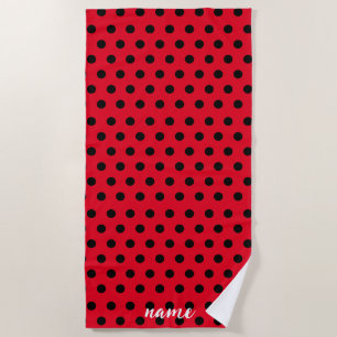 Kinder Niedlich Red Ladybug Polka dot Party Patter Strandtuch