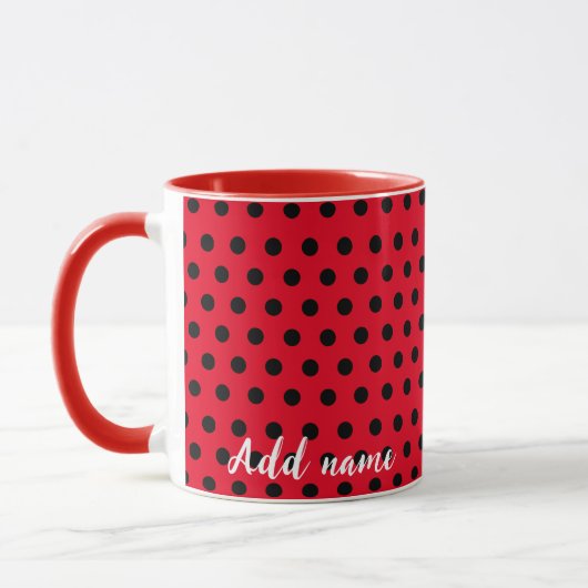 Kinder Niedlich Red Ladybug Polka dot Party Patter Tasse (Links)