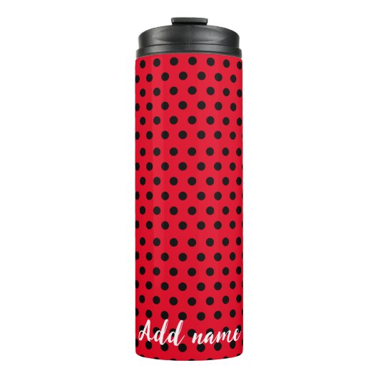 Kinder Niedlich Red Ladybug Polka dot Party Patter Thermosbecher (Vorderseite)