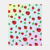 Kinder Niedlich Red Ladybug Polka dot Spring Patte Fleecedecke (Vorderseite)