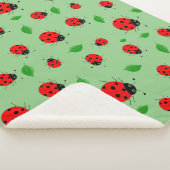 Kinder Niedlich Red Ladybug Polka dot Spring Patte Sherpadecke (3/4)