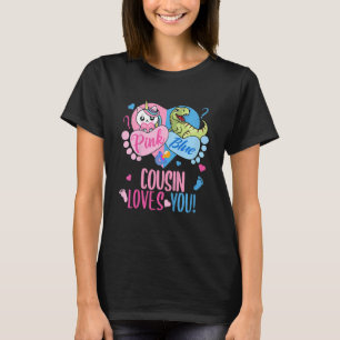 Kinder Niedlich rosa oder blaue COUSIN Lieben Dino T-Shirt