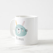 Kinder Niedlich Scandi Bunny Individuelle Name Kaffeetasse (Vorderseite Links)