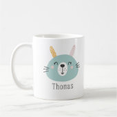 Kinder Niedlich Scandi Bunny Individuelle Name Kaffeetasse (Links)