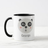 Kinder Niedlich Scandi Panda Individuelle Name Zwe Tasse (Links)