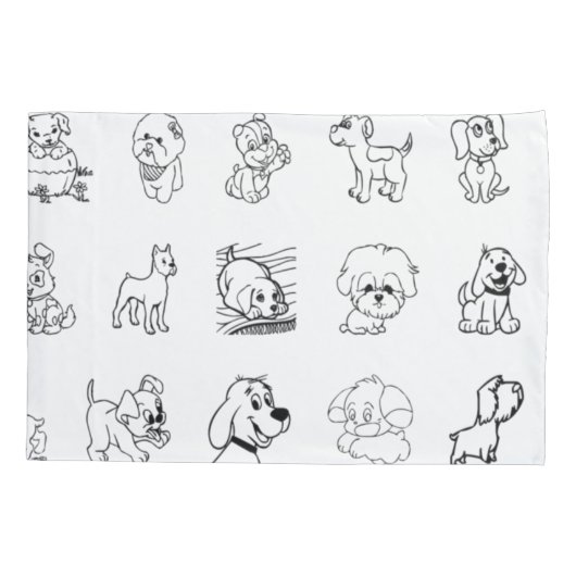 Kinder Niedlich Schwarz und Weiß Kissenbezug (Rückseite)