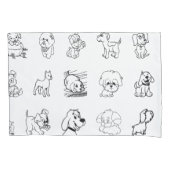 Kinder Niedlich Schwarz und Weiß Kissenbezug (Vorderseite)