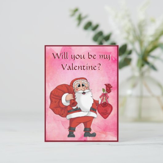 Kinder Niedlich Valentinstag Postkarte (Stehend Vorderseite)