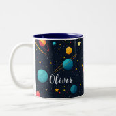 Kinder Niedlich Weltraumgalaxie Planeten Tasse ben (Links)