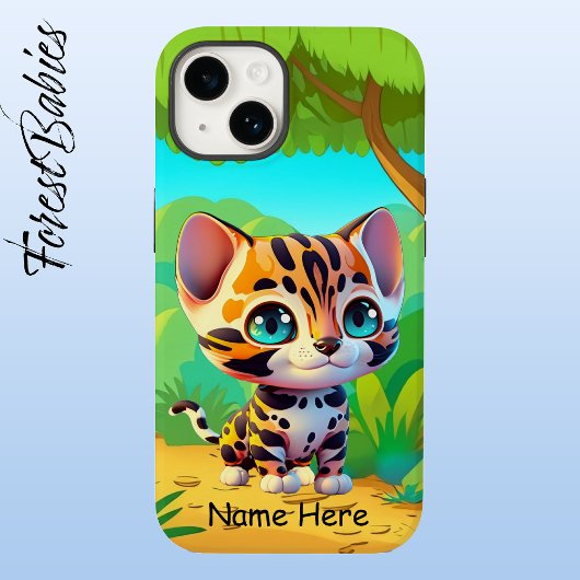 Kinder Niedlich Wildlife Tiger Jungle Safari Carto Case-Mate iPhone Hülle