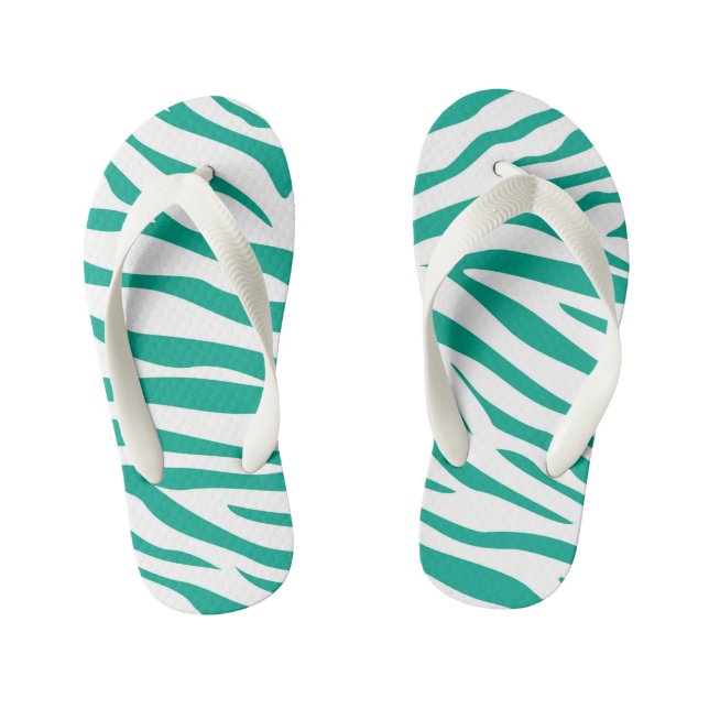 Kinder Niedlich Zebra Stripe Flip Flops Kinderbadesandalen (Fußbett)