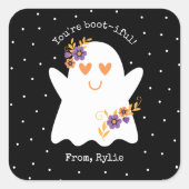 Kinder Niedlich zwischen Ghost Square Sticker (Vorderseite)