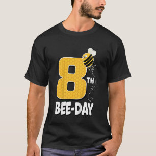 Kinder Niedliche Bienen 8 Jahre alt Geburtstag Bie T-Shirt