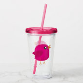 Kinder niedliche Birke Acryltrinkbecher (Rückseite)