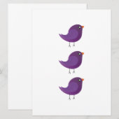 Kinder niedliche Birke Einladung (Vorne/Hinten)