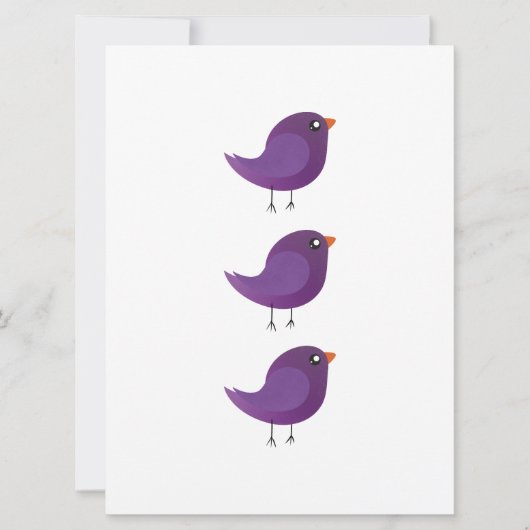 Kinder niedliche Birke Einladung (Vorderseite)